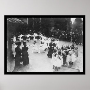 Poster Enfants dansant sur le toit du Waldorf NYC 1919