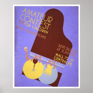Poster Enfants de concours de musique WPA 1936