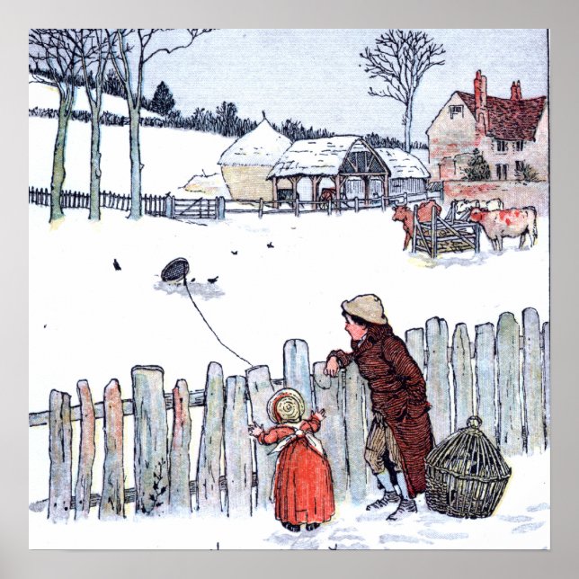 Poster Enfants de ferme vintages (Devant)