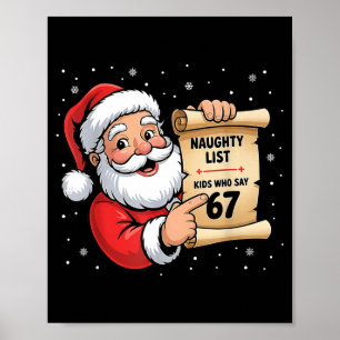 Poster Enfants de la liste vilains qui disent 67 Noël Six