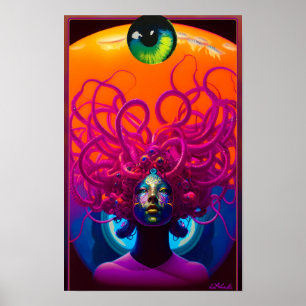 Poster Enfants de Medusa Ken Gage Surréalisme