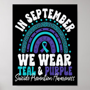 Poster Enfants En Septembre Nous Portons Suicide Turquois