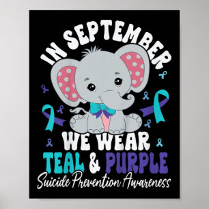Poster Enfants En Septembre Nous Portons Suicide Turquois
