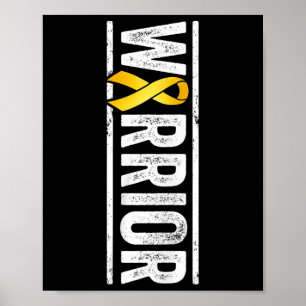 Poster Enfants Enfance Cancer Guerrier pédiatrique Golden