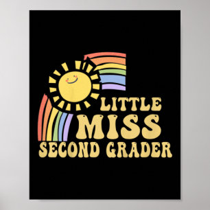 Poster Enfants Filles Retour À L'École Étudiante - Little