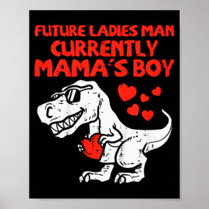 Poster Enfants Futur Dames Homme Mamans Garçon Dino Tout-