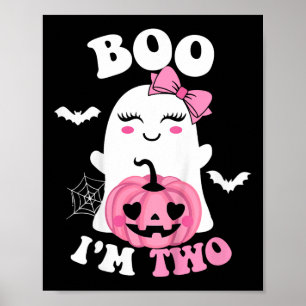 Poster Enfants Ghost Boo Je suis deux ans 2e anniversaire