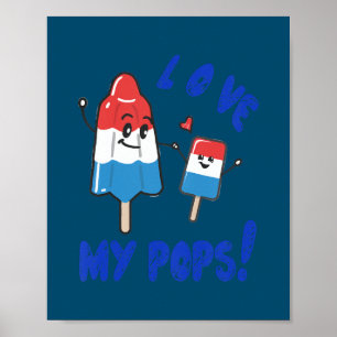 Poster Enfants Grandson Petite-fille et grand-père Père
