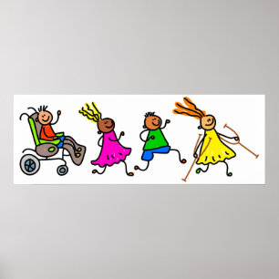 Poster Enfants handicapés