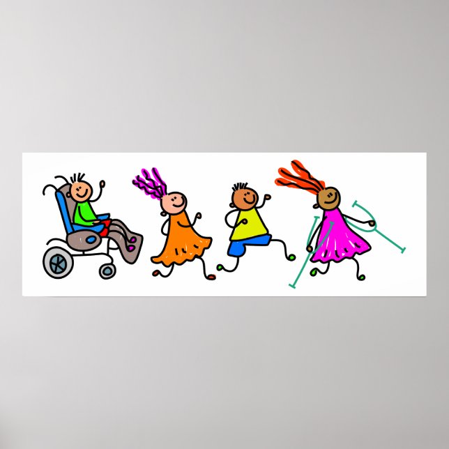 Poster Enfants handicapés (Devant)