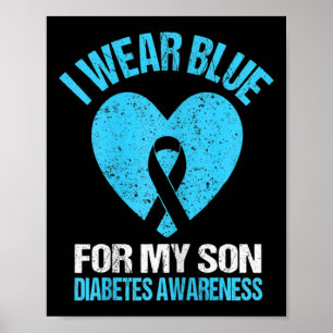 Poster Enfants Je Porte Du Bleu Pour Mon Fils Sensibilisa