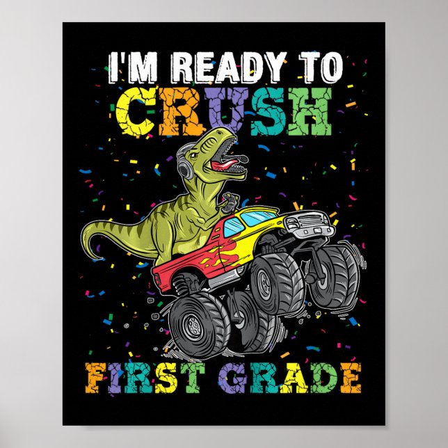 Poster Enfants Je suis prêt à écraser Camion Monster de p (Devant)