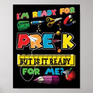 Poster Enfants Maternelle Premier Jour De L'École Préscol