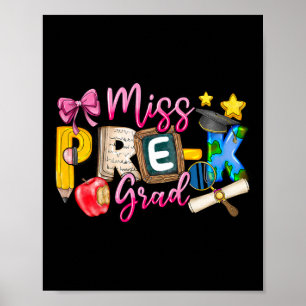 Poster Enfants Miss Pré-k Grad Graduation Girl Enfant Der