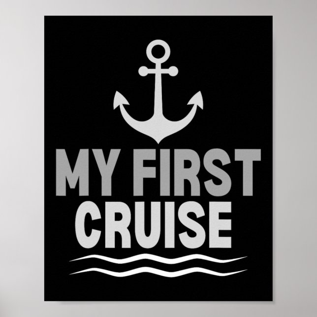 Poster Enfants Mon premier bateau de croisière Ancre Croi (Devant)