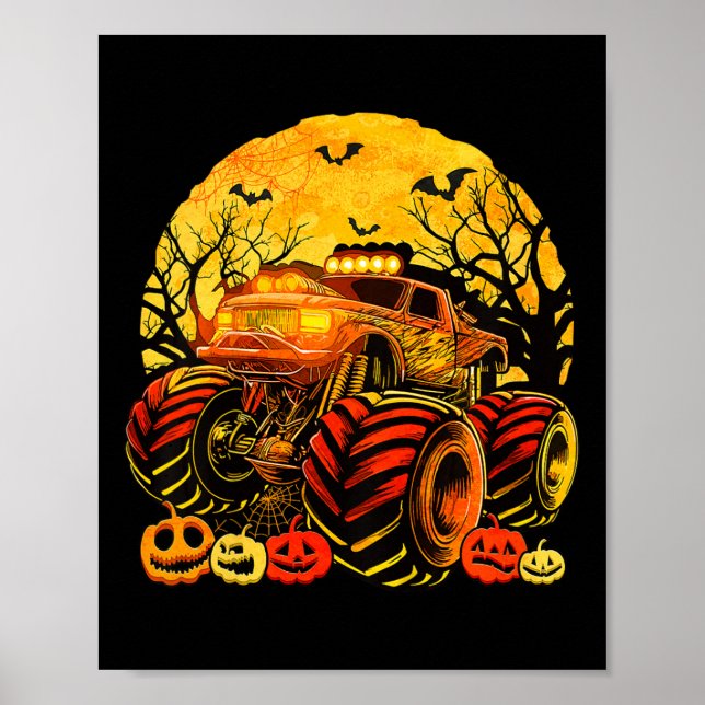 Poster Enfants Monster Camion Halloween Jack-o'-lantern G (Devant)