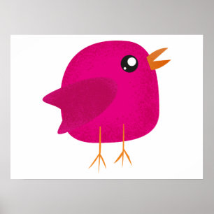 Poster Enfants oiseau mignon