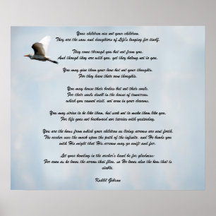 Poster Enfants par Kahlil Gibran