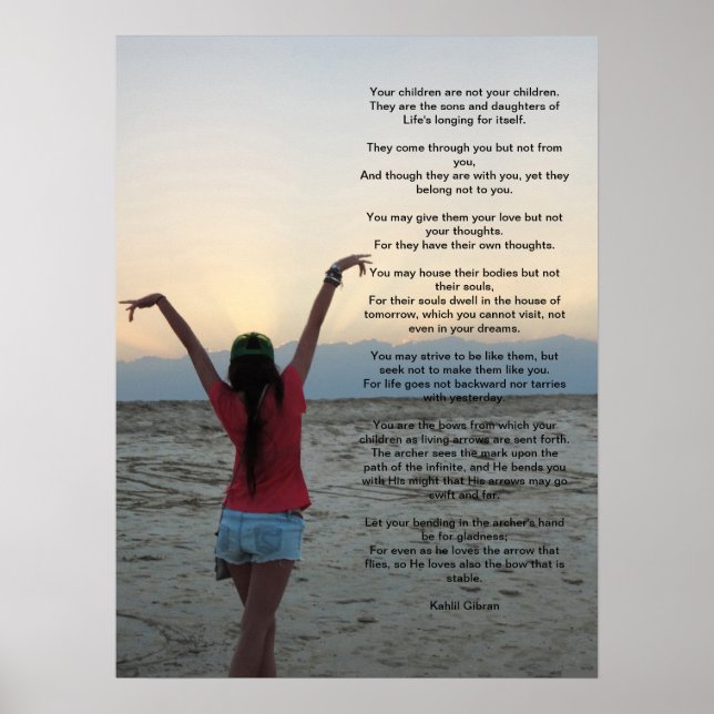 Poster Enfants par Kahlil Gibran 18X24 (Devant)
