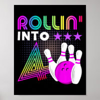 Enfants Rollin Into 4 Bowling Anniversaire fête 4e