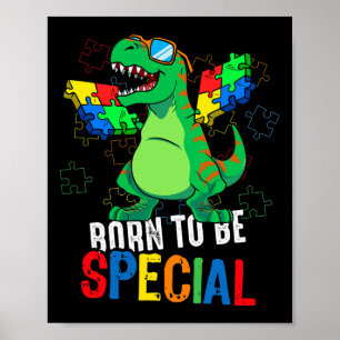 Poster Enfants Sensibilisation sur l'autisme Dino Toddler
