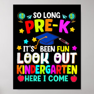 Poster Enfants Si Long pré-k Graduation jardin d'enfants 