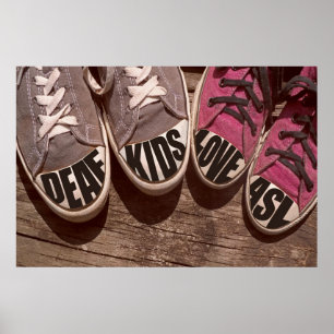 Poster Enfants Sourds Aiment ASL 36" x 24"