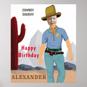 Poster Enfants Spécial Sheriff Cowboy Photo AJOUTER