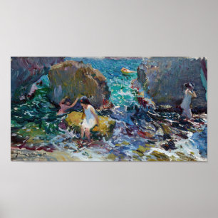 Poster Enfants sur le rivage, Jávea   Joaquín Sorolla