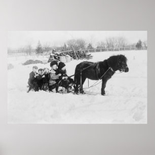 Poster Enfants sur pilotis pivots Photo