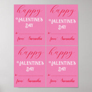 Poster Enfants Valentine imprimable personnalisé Imprimer