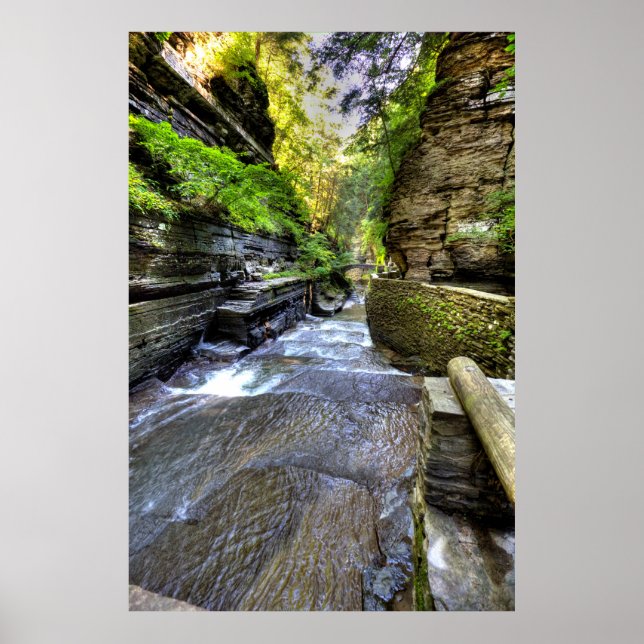 Poster Enfield Glen, Robert H Treman State Park, NY (Devant)