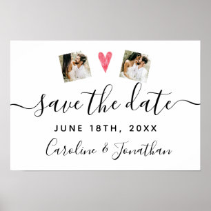 Poster Engagement Photo Prop Sign For Save the Date