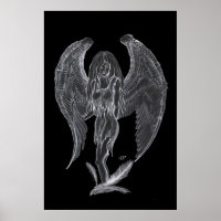 Engel Bleistiftzeichnung Design noir et blanc