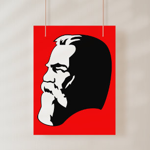 Poster Engels, communisme, socialisme, Union soviétique