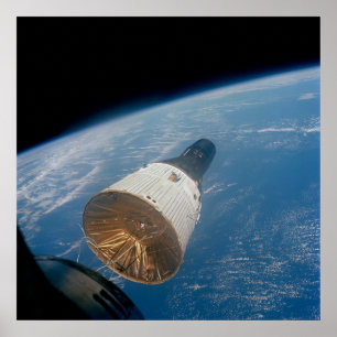 Poster Engin spatial Gemini 7 vu de Gemini 6A