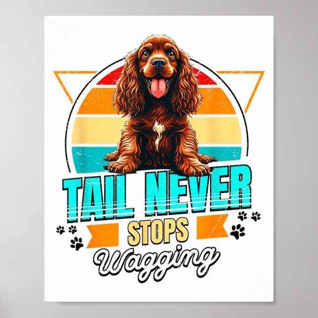 Poster English Er Spaniel Lover Funny Er Spaniel Retro  (Devant)