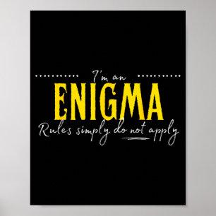 Poster Enigma, Les règles ne s'appliquent tout simplement