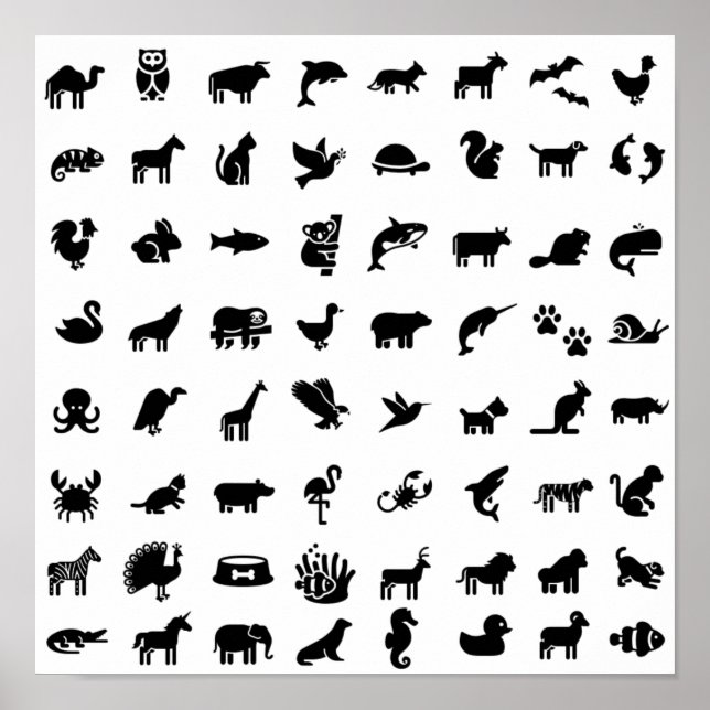 Poster Enjoy animals’ graphics (Devant)