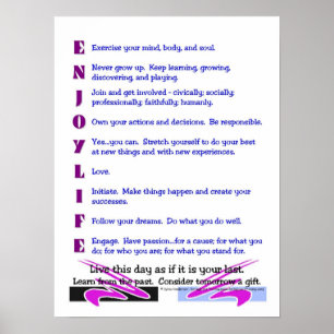 Poster: "Enjoy Life" Poster