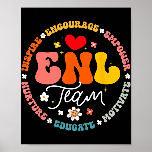Poster Enl Team Teacher English New Language Squad Crew  (Devant)