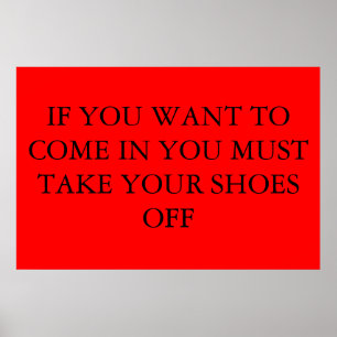 Poster enlevez vos chaussures
