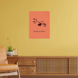 Poster Enraciné dans la nature - Olive Branch Line Art