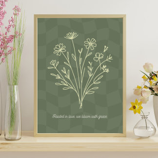 Poster Enraciné dans l'amour, fleurit avec grâce