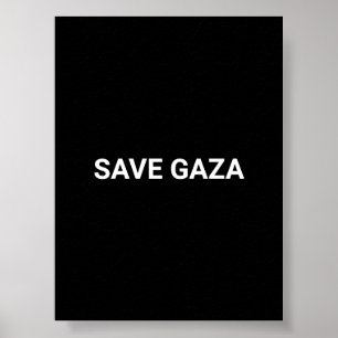 Poster Enregistrer Gaza noir blanc texte personnalisé min