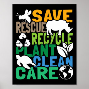 Poster Enregistrer les abeilles Secourir les animaux Recy