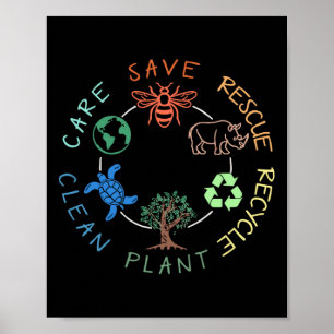 Poster Enregistrer les abeilles Secourir les animaux Recy