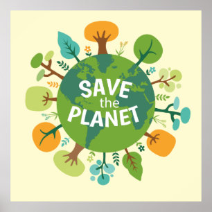 Poster Enregistrer l'illustration de la planète Terre