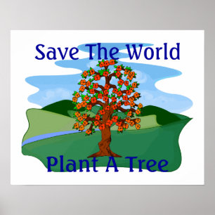 Poster Enregistrer Un Arbre Au Plante Mondial