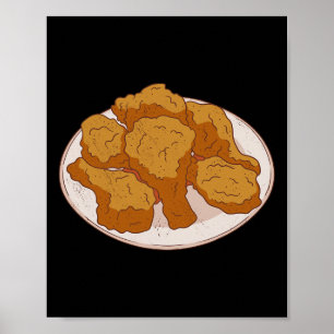 Poster Enrobage de poulet frit croquant et juteux repas e